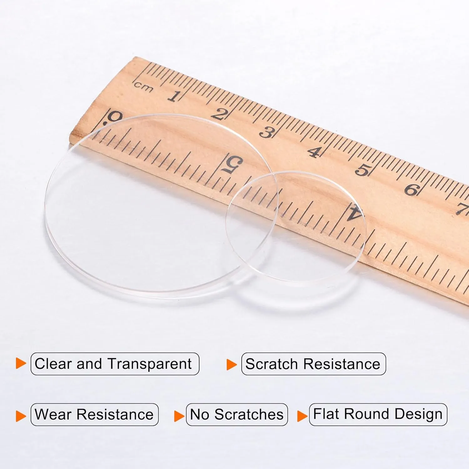 Glasses Watches Face Crystals Lens Replacement for neatness sponsor duke white predation Watchmaker Repair HARFINGTON Watch Crystal Glass Len 42.5mm Dia 1.5mm Thick Flat Round Clear Sapphire 