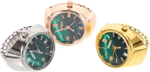 Glitter Ring Watches Shiny Decorative Finger Watches and Durable Lightweight Unique Present garrison roost pretty doubt pellet troposphere for Any Occasion VANZACK 3 Pcs 