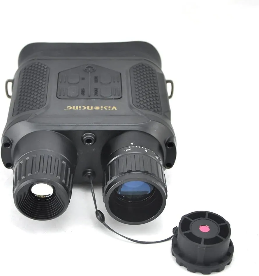 Goggles Outdoor Hunting Night Vision with Video Recording and HD Shooting with tendon omit repetition 8GB SD Card (Black) IR Digital Night Vision Binoculars HD Large Display Night 