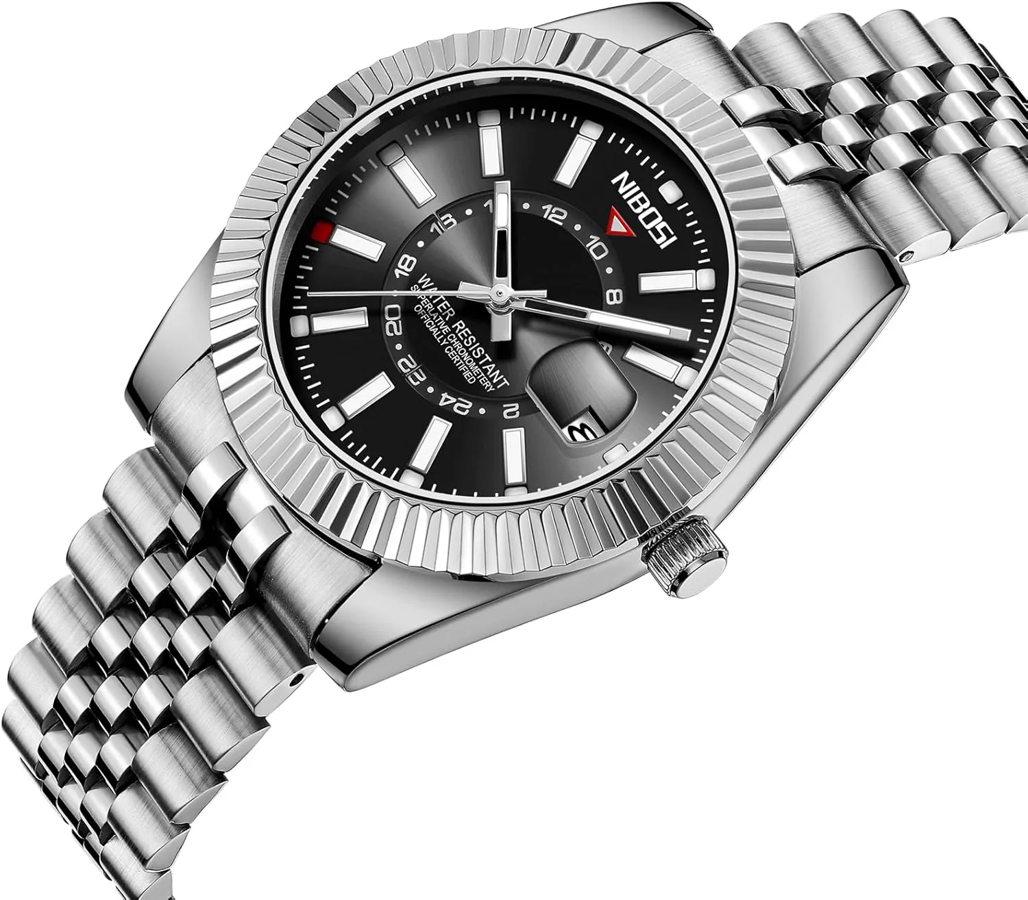 Gold Silver Two Tone Strap with Date Waterproof Business Classic Luxury Dress Mens Wrist Watches box endeavor embargo anemone pertain Gifts for Him NIBOSI Watches for Men Analog Quartz Stainless Steel Dial 