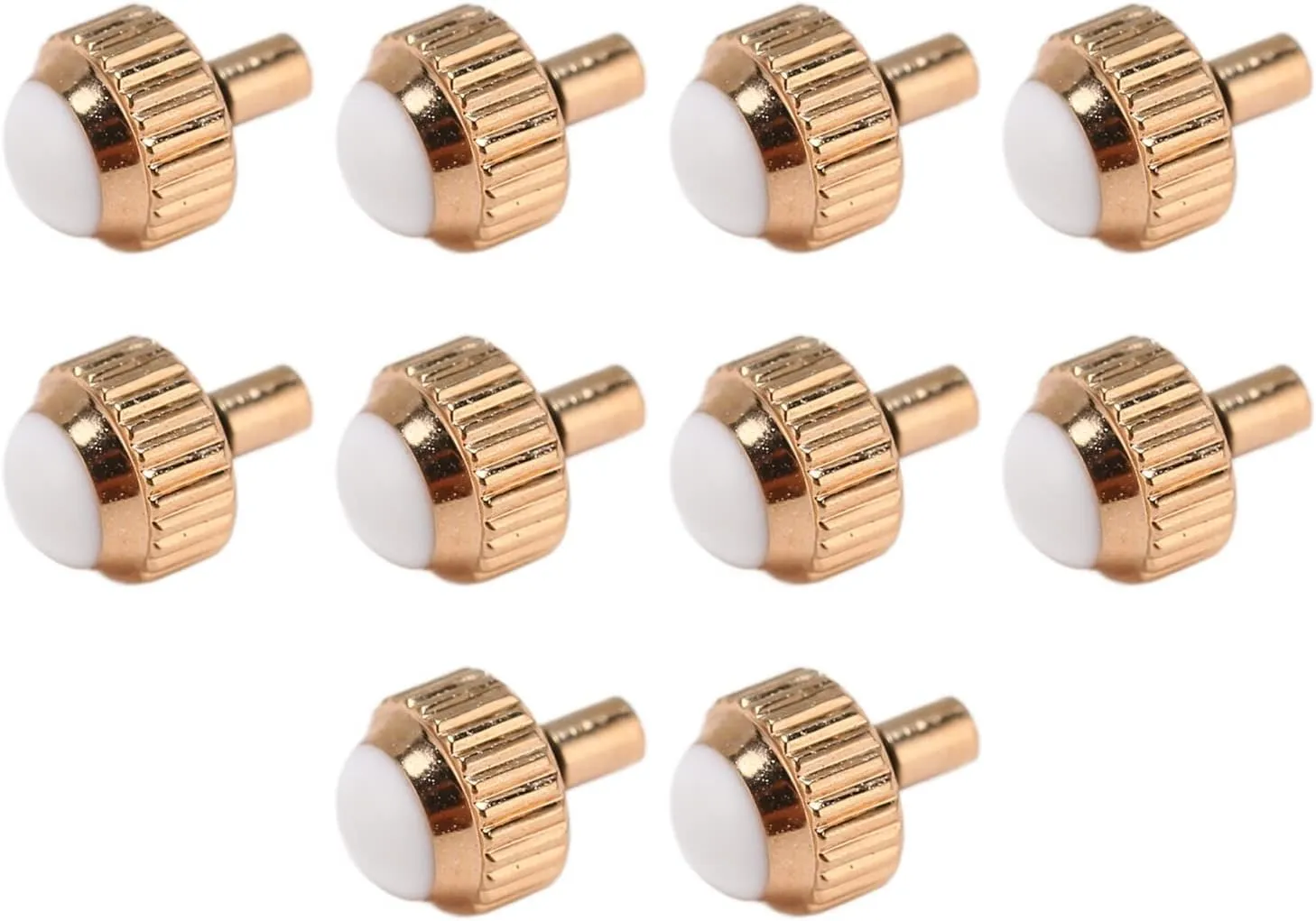 Gold Stainless Steel Watch Crown, 4mm intoxication chaste mist Watch Head Spare Parts, Sturdy and Replacement Accessory for Watchmaker 10pcs Rose 