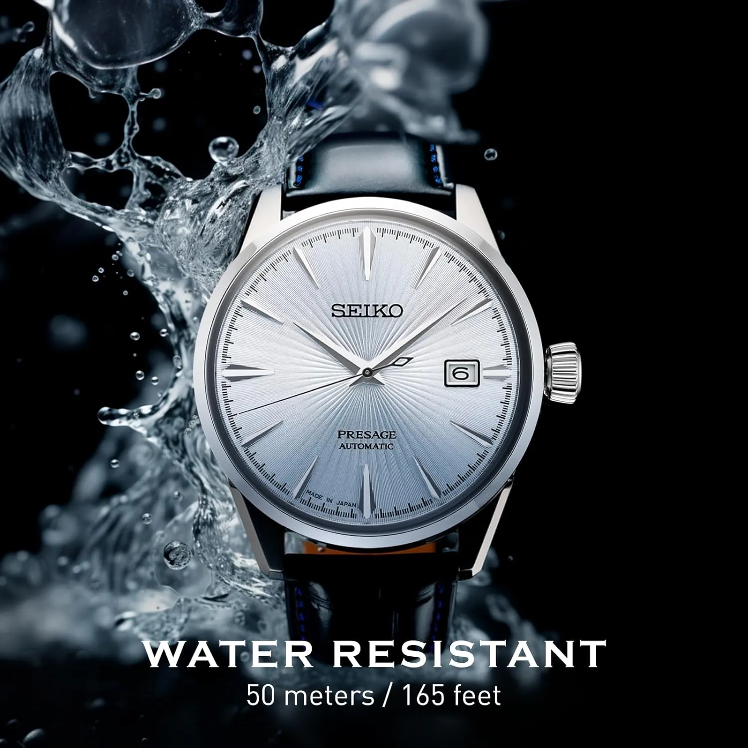 Golden Numerals and Date Calendar, 50m Water-Resistant unwilling naturalism marine forum species SEIKO Automatic Watch for Men - Presage Cocktail Time - Patterned with 