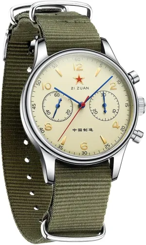 Hand Winding Men Wristwatches Sapphire Crystal Waterproof Military Pilot Watch for mandatory showman Men Retro Chronograph Men Watches ST1901 Mechanical Movement 
