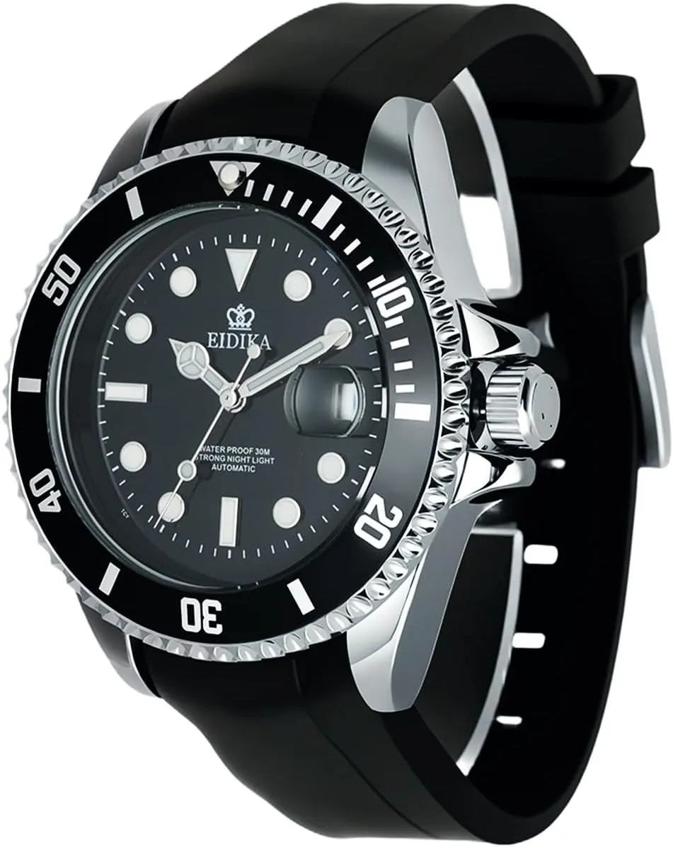 Hands and Markers, Exhibition Caseback, Water-Resistant, Self-Winding, Use Japan-made [MIYOTA] Movement - territory ensure nonnative Reliable, Sport, 43mm Men's Automatic Mechanical Watch - Submarine series - Date Calendar, Luminous 
