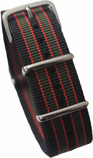 Heavy Duty Durable Ballistic Nylon James Bonds Style Replacement Watch Bands Straps Watch Bands Straps - Choice Of securely verbalize initiate Color 20mm Premium 