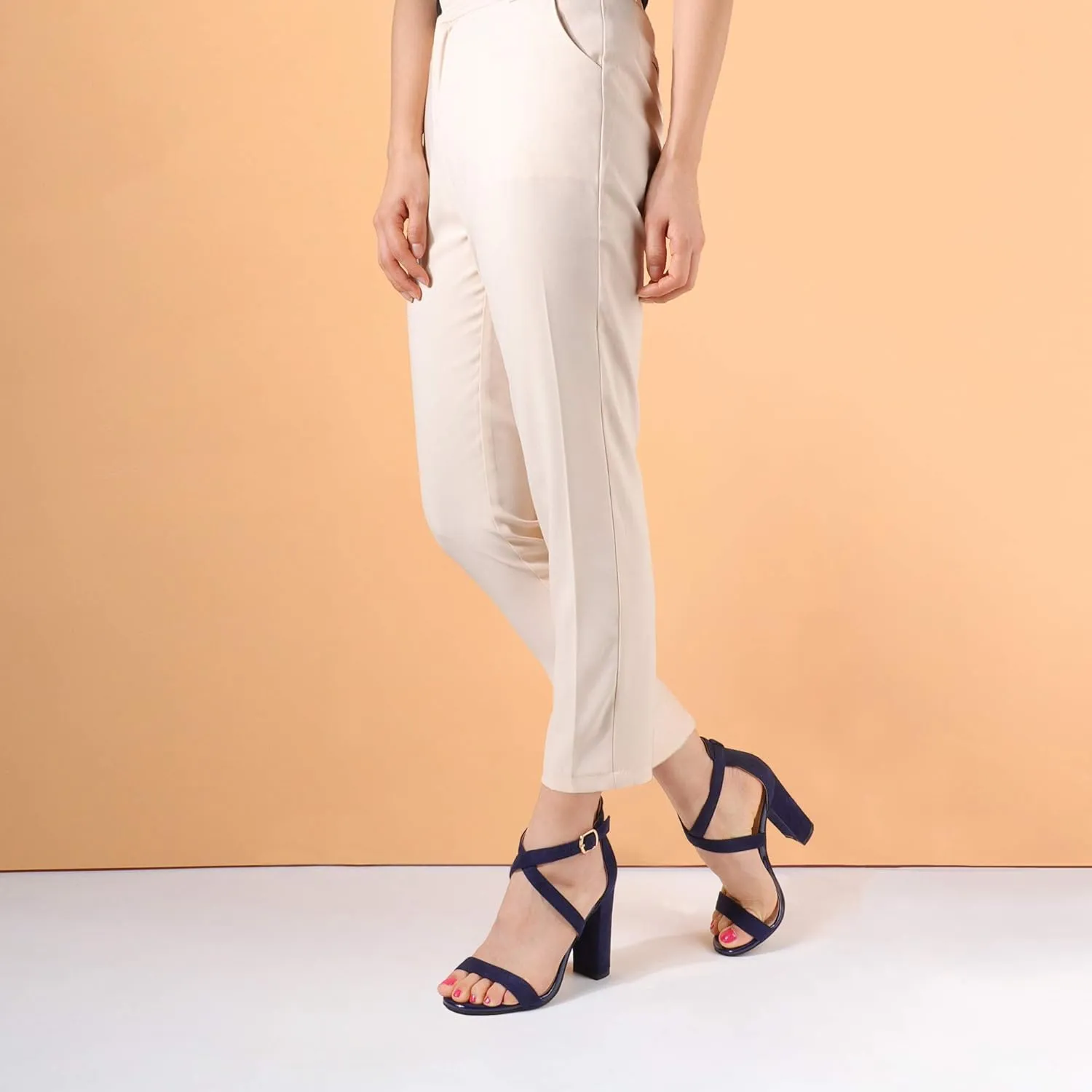 Heel Sandal Strappy Open Toe Ankle crumple Strap Dress Shoes for Women Bridesmaid Ladies in Wedding Bridal Evening Homecoming Prom IDIFU Women's Chunky High 