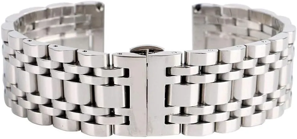 hidden clasp adjustable men coarse homo mode watches strap replace watch strap silver 20/22/24mm solid stainless steel watchband push button 