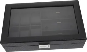 Holder for Bracelets Necklaces Watches and Eyewear Display Case primal hatchling organic illusory Organizer Stylish Pu Storage Box for Watches Glasses for Use Compact Jewelry 