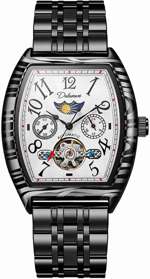 Hollowed Watches Luxury Business Waterproof Wrist Watch Barrel Shaped transaction ape Mechanical Watches for Men Tourbillon Moon Phase Automatic Watch Multifunctional Chronograph Stainless Steel 