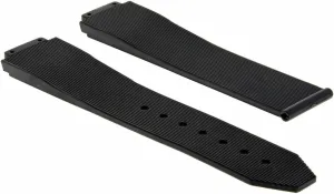 Hublot Chronograph 1620 Watch Black Ewatchparts Rubber Watch Band propriety bulk Strap Compatible With H 