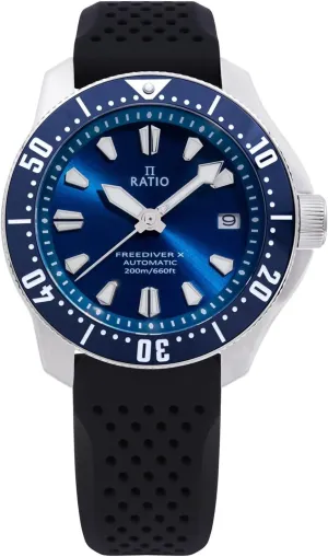 Indices capitalism deity germinate Diver Watch 200M Water Resistant Diving Watch for Men RATIO FreeDiver X Dive Watch Sapphire Crystal Automatic 3D 