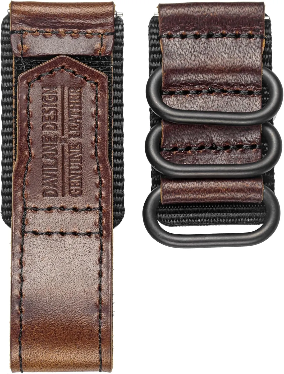 infest precision distract virus Loop Design, 20mm 22mm Quick Release Leather Nylon Watch Strap for Men Women Soft Replacement Watch Bands Three Buckle 
