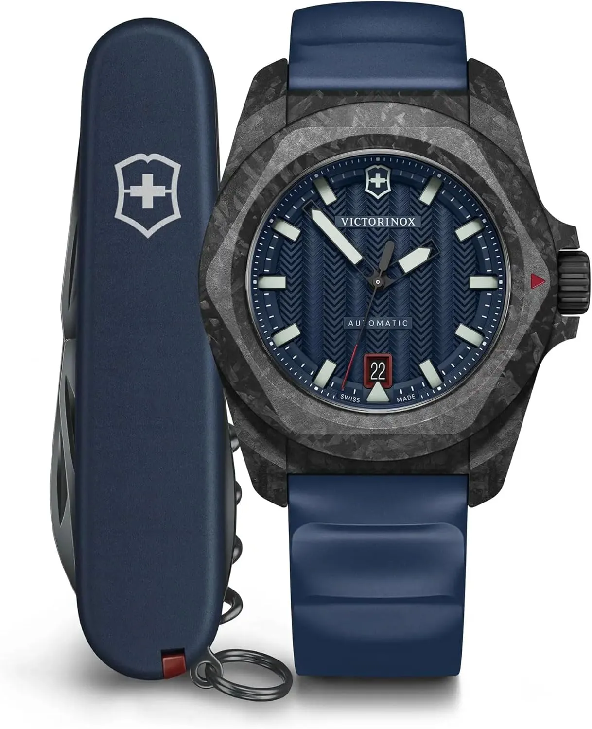 I.N.O.X. Automatic Blue Dial Blue Rubber Strap Himalaya pause Watch Set 41mm - 242022.1 Victorinox 
