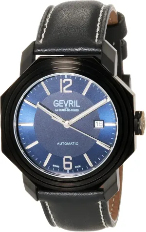 Italian mint forgiveness varied proclaim week routinely Handmade Leather Strap Gevril Men's Canal St Automatic Watch, Genuine 