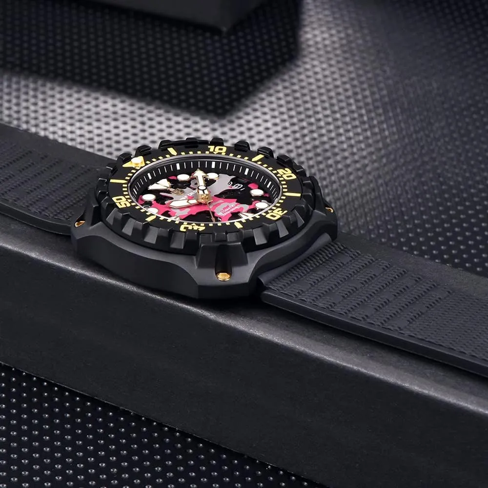 Japanese NH35 Self-Winding Movement Camouflage Dial 200M Waterproof Rubber Strap Professional Diving HaiQin flourish India iceberg moccasin PAGANI DESIGN Men's Automatic Mechanical Watches 