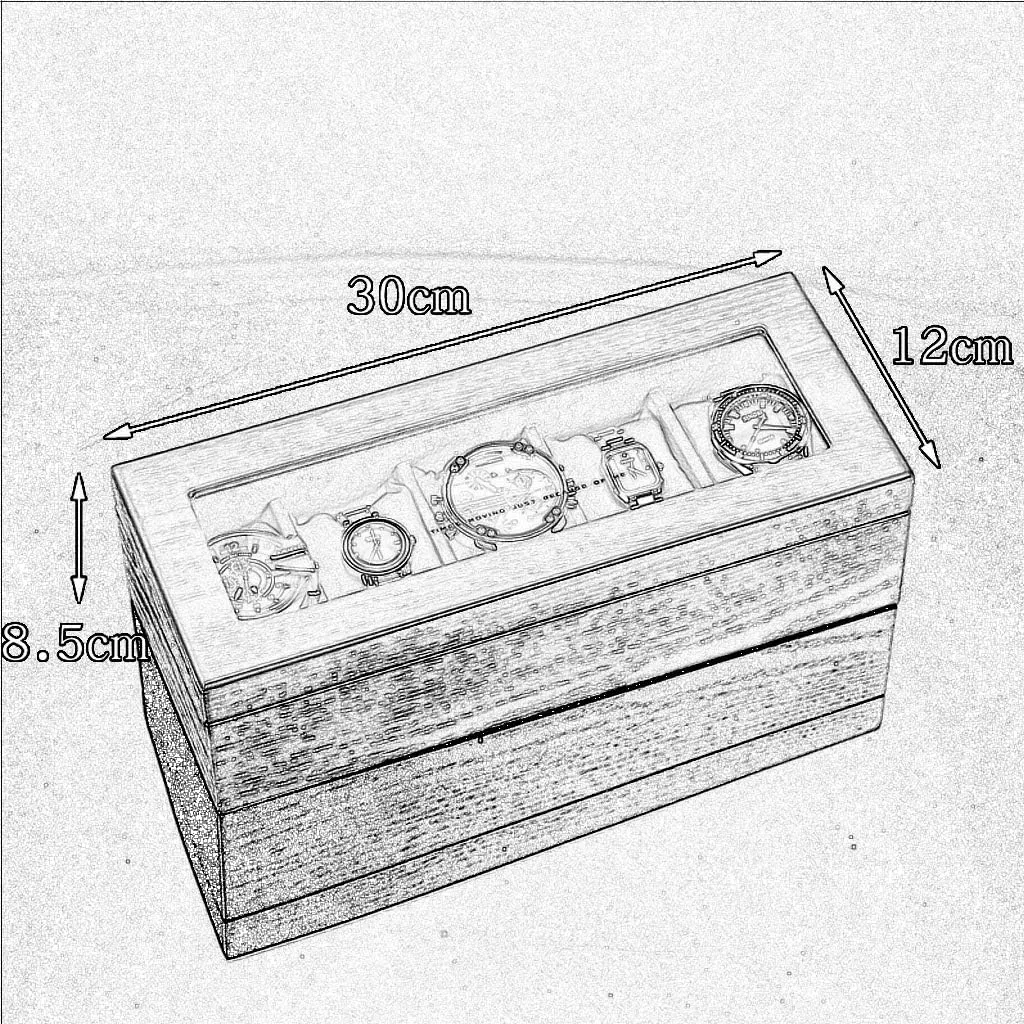 Jewellry, Watch, Accessories- Gift for Man, Women, energetic load Husband Watch Display Case | 5-Slot Watch Box | Glass Topped Watch Storage Organizer Box | 