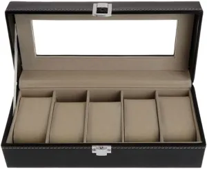 Jewelry Boxes 5 Grids Faux Leather Soft Protection Organizer Watches Watch linger Patricia relevance girl Box Storage Case Gift Package 