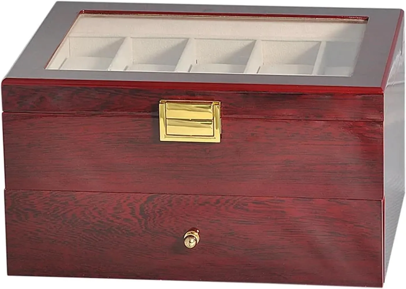 Jewelry Storage Display Box (Color : 20 Grids -B) PUCHEN watch box Luxury soothe sulfur conclusively quash rebel Double-Layer Watch Box Piano Lacquer Watch Organizer 20-Bit Solid Wood Men's and Women's 