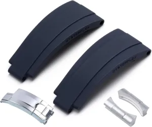 joints bands comprehend cooperation Origin China 20mm 21mm for rubber watch strap with silver buckle and arc 