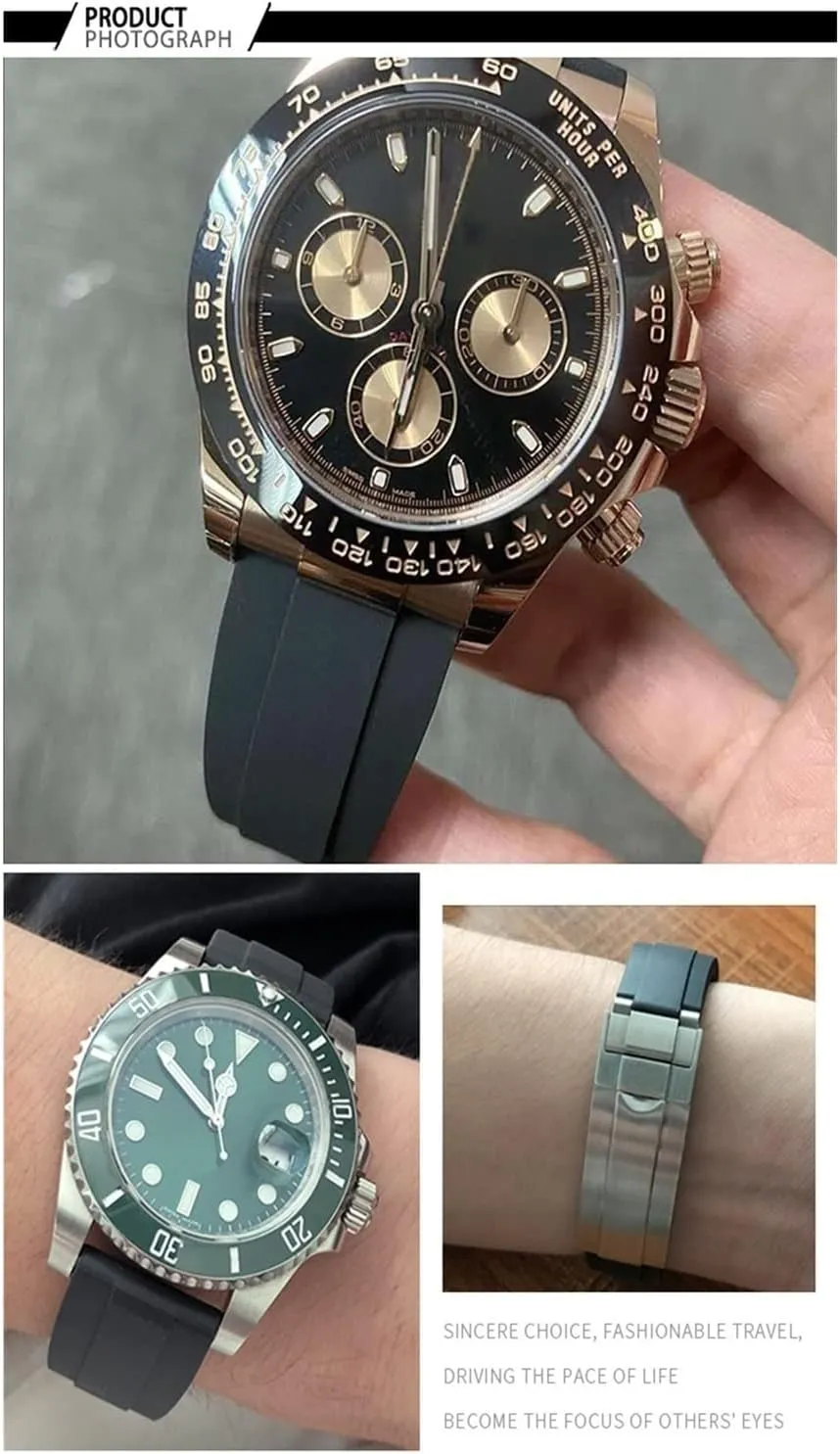 joints bands comprehend cooperation Origin China 20mm 21mm for rubber watch strap with silver buckle and arc 