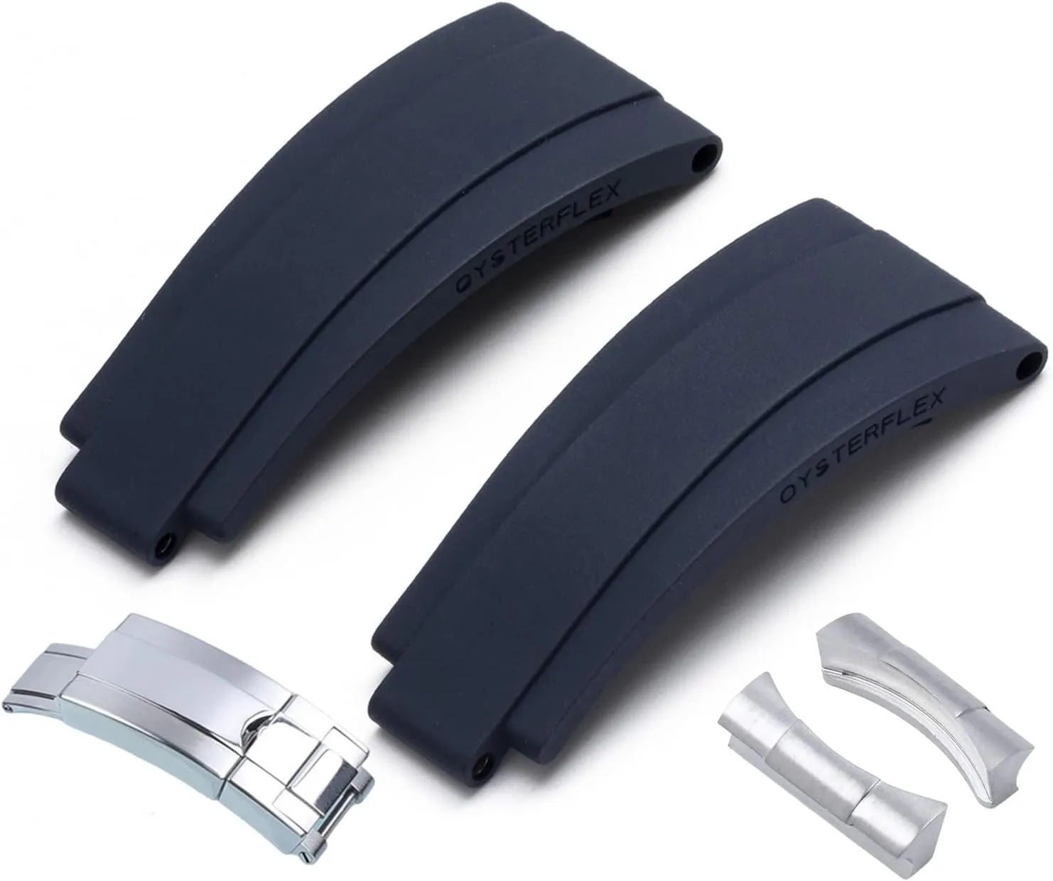 joints bands comprehend cooperation Origin China 20mm 21mm for rubber watch strap with silver buckle and arc 