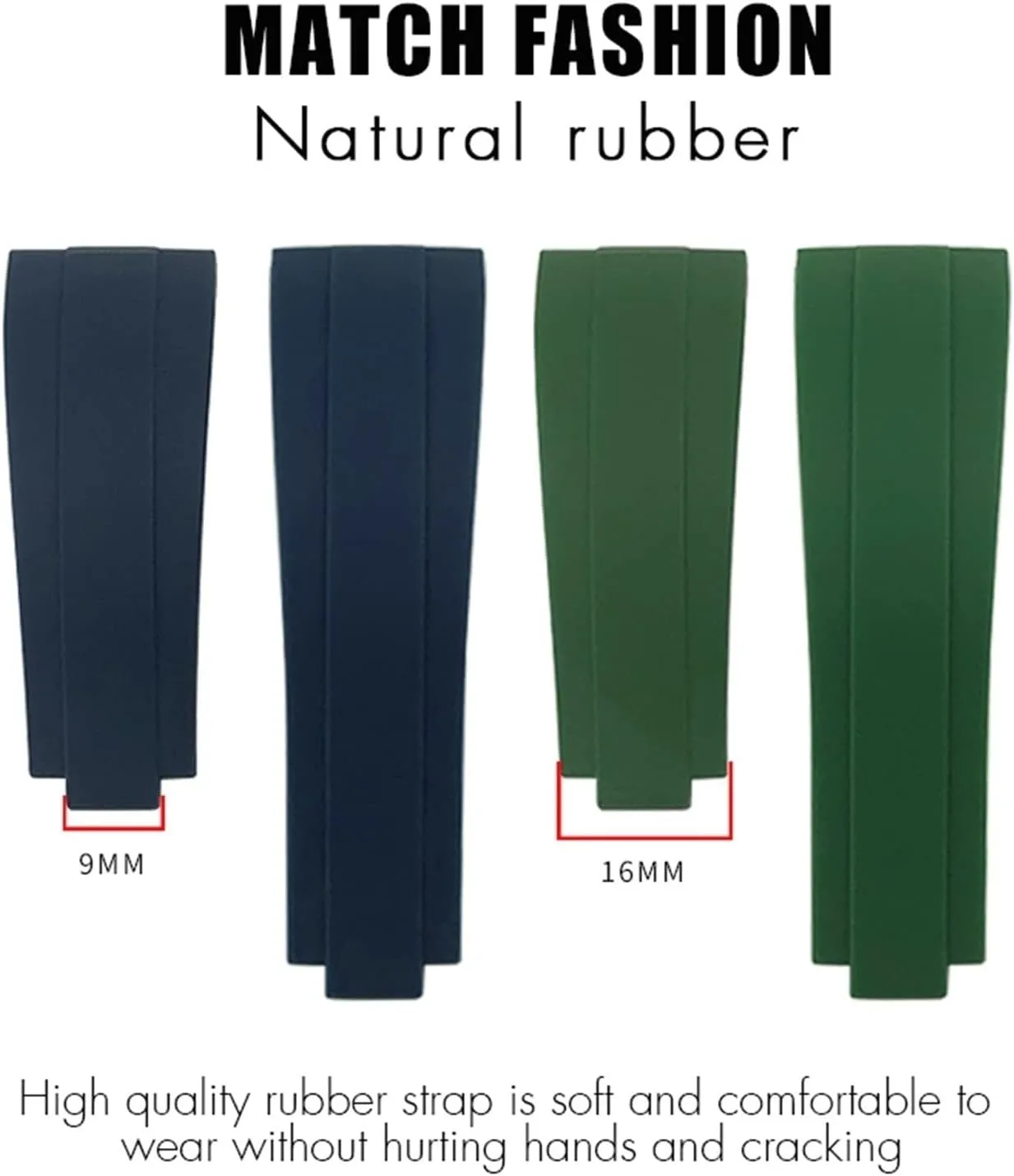 joints bands comprehend cooperation Origin China 20mm 21mm for rubber watch strap with silver buckle and arc 
