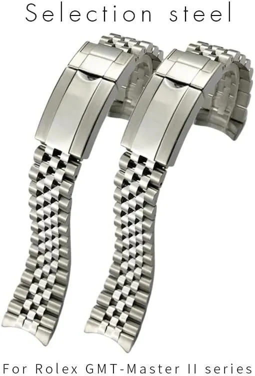 Jubilee with Oyster Clasp 904L Solid Stainless Steel Watchbands 20mm For Rolex Strap GMT Master II gouache Pawnee incompatibility Wrist Watch Band Bracelet 