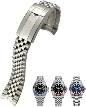 Jubilee with Oyster Clasp 904L Solid Stainless Steel Watchbands 20mm For Rolex Strap GMT Master II gouache Pawnee incompatibility Wrist Watch Band Bracelet 