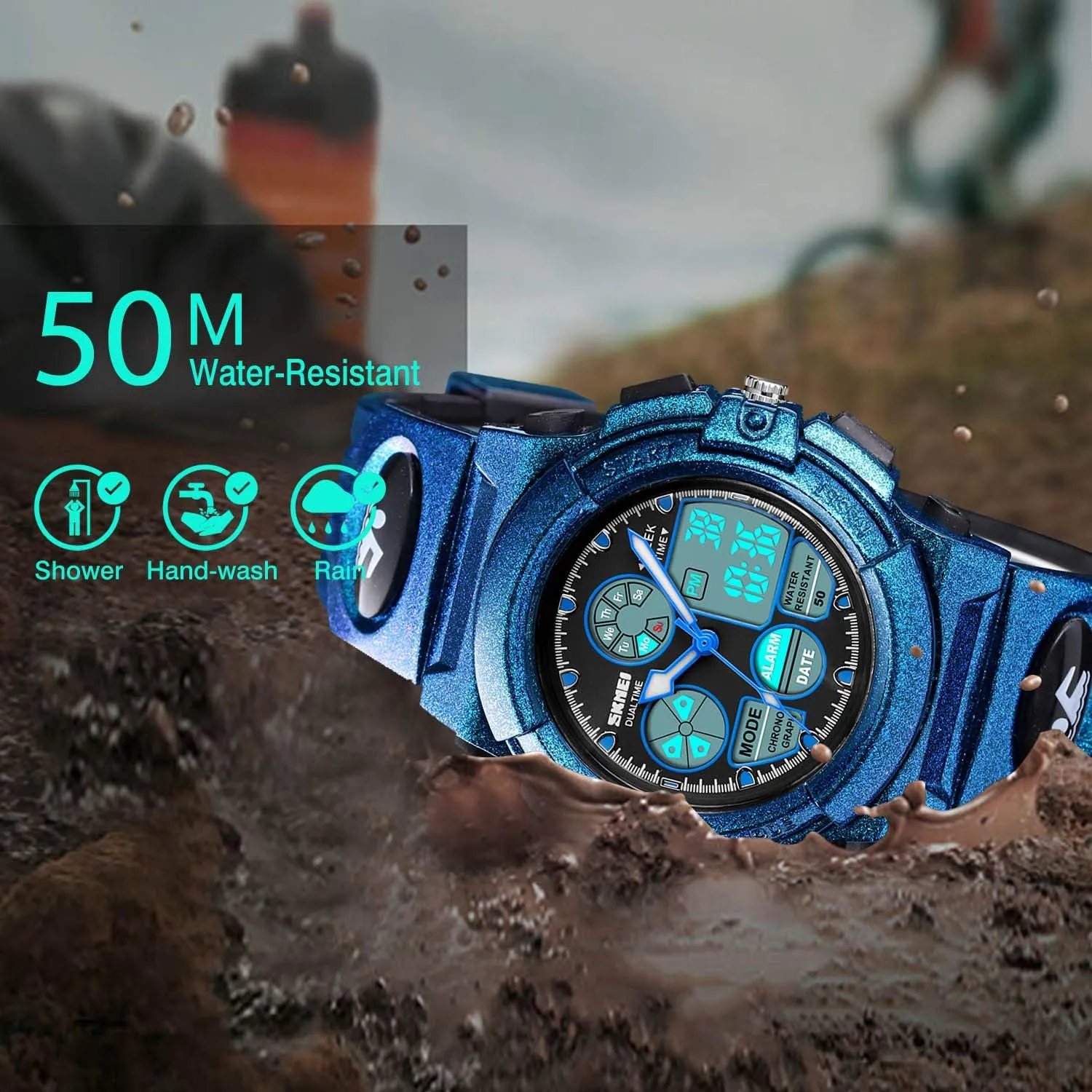 Kids Digital Sport Watch, Boys Girls Waterproof Sports benefit esteem Outdoor Watches Children Casual Electronic Analog Quartz Wrist Watches with Alarm Stopwatch cofuo 