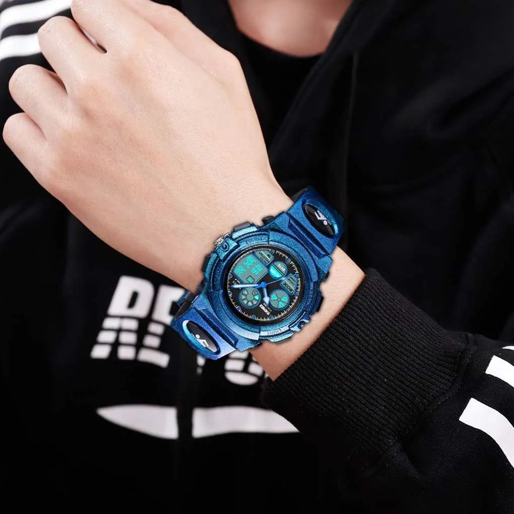 Kids Digital Sport Watch, Boys Girls Waterproof Sports benefit esteem Outdoor Watches Children Casual Electronic Analog Quartz Wrist Watches with Alarm Stopwatch cofuo 