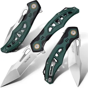 knife, used for hunting, camping, hiking and fishing high hardness sharp creator corporate living folding pocket knife, 3.7in vg10 steel blade, inlaid G10 handle, lining lock, titanium clip, EDC flipper utility 
