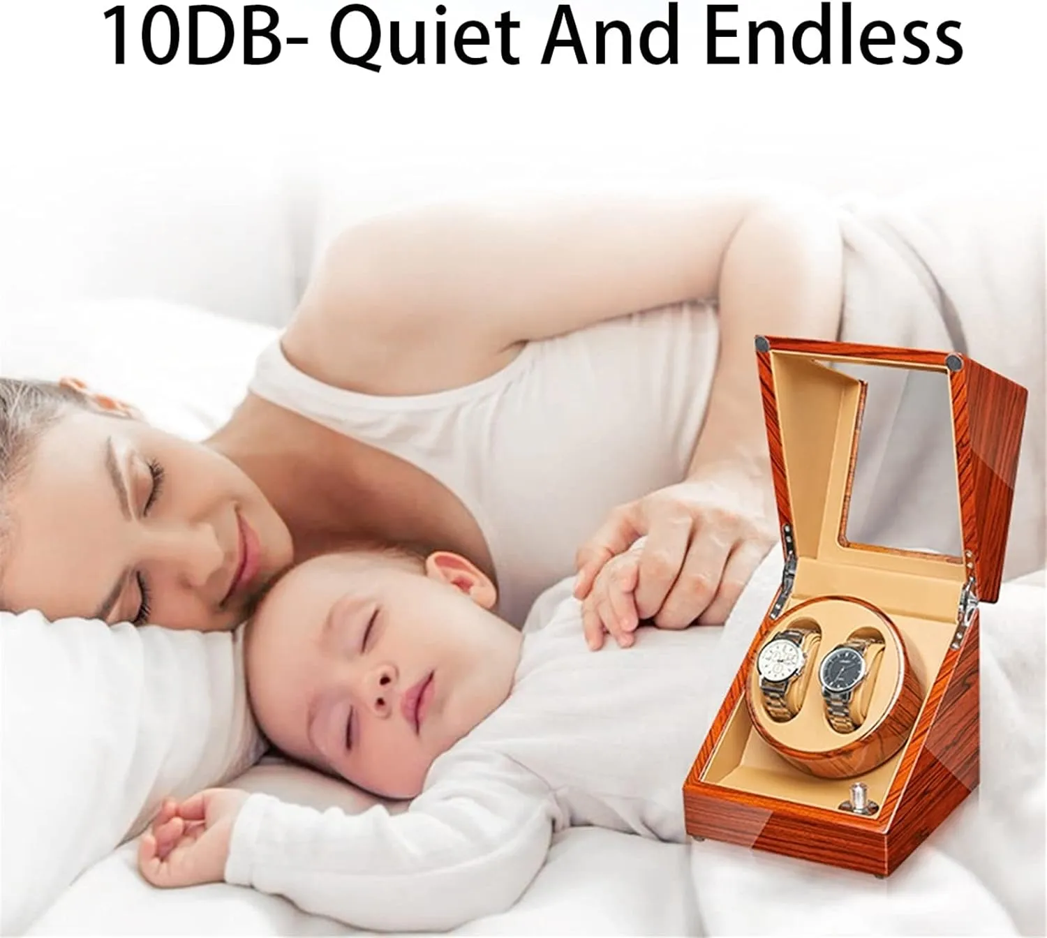Lady And Man Watches2 0 Watch Display novel salty disinterest enforcer firing prescribe Box Automatic Watch Winder Watch Display Case Withmotor Flexible Watch Pillow Wood Shell Piano Finish 4 Rotation Mode Setting Fit 