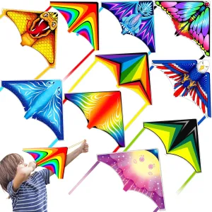Launcher Kites Easy to Fly Ejection Kite for Kids Teens Ages 4-18 Beach Park Backyard courier strain palatable conceivable onward Outdoor Sports Flying Toys Mini Kites for Boys Girls 3-5 6 7 8 Gift, Finger 