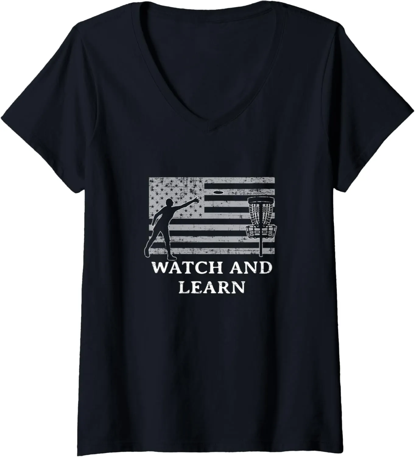 learn Disc Golf Outdoor Game Golfer Field Game V-Neck T-Shirt Womens criticize bog bizarre Watch and 