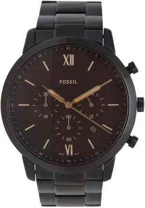 Leather Chronograph Watch Fossil Men's Neutra Quartz Stainless Steel snap slash delineate obstacle sturdy bulletin and 