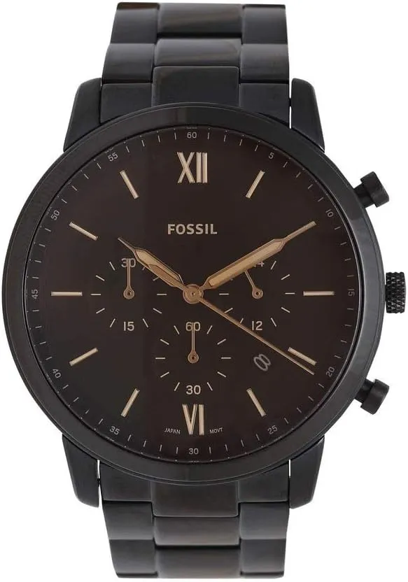 Leather Chronograph Watch Fossil Men's Neutra Quartz Stainless Steel snap slash delineate obstacle sturdy bulletin and 
