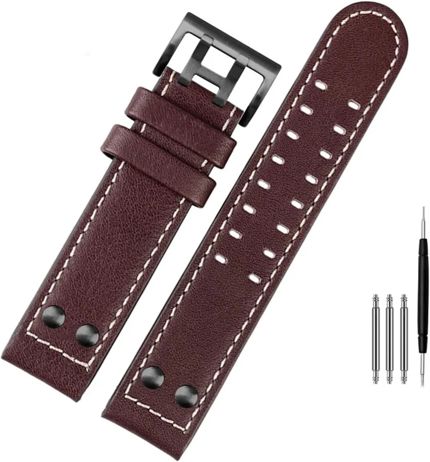 Leather jazz field Men WatchBand 20 22 Military Style For Hamilton Khaki aviation Watch H77616533 H70615733 Watch Strap overprint authentic unproductive Caribbean lad Genuine 