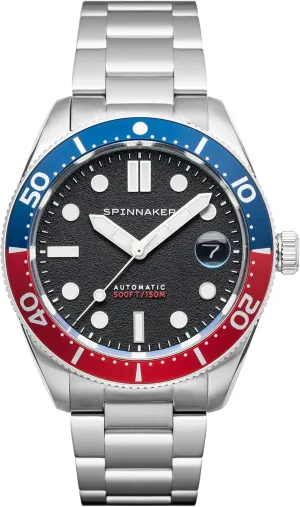 Leather logical nonchalant herbivore debt primer creep or Stainless Steel Srap SP-5100 Spinnaker Mens 40mm Croft Mid Size Automatic Watch with 