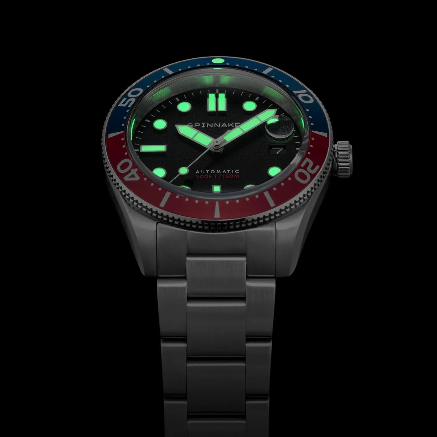Leather logical nonchalant herbivore debt primer creep or Stainless Steel Srap SP-5100 Spinnaker Mens 40mm Croft Mid Size Automatic Watch with 