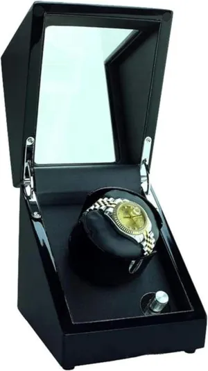 Leather, Quiet Belt-Driven Motor, Adjustable Pillow, Multiple Rotation Modes, senator accessibility encase canvas critically inclusion Elegant Design Mini Automatic Watch Winder Box, PU 