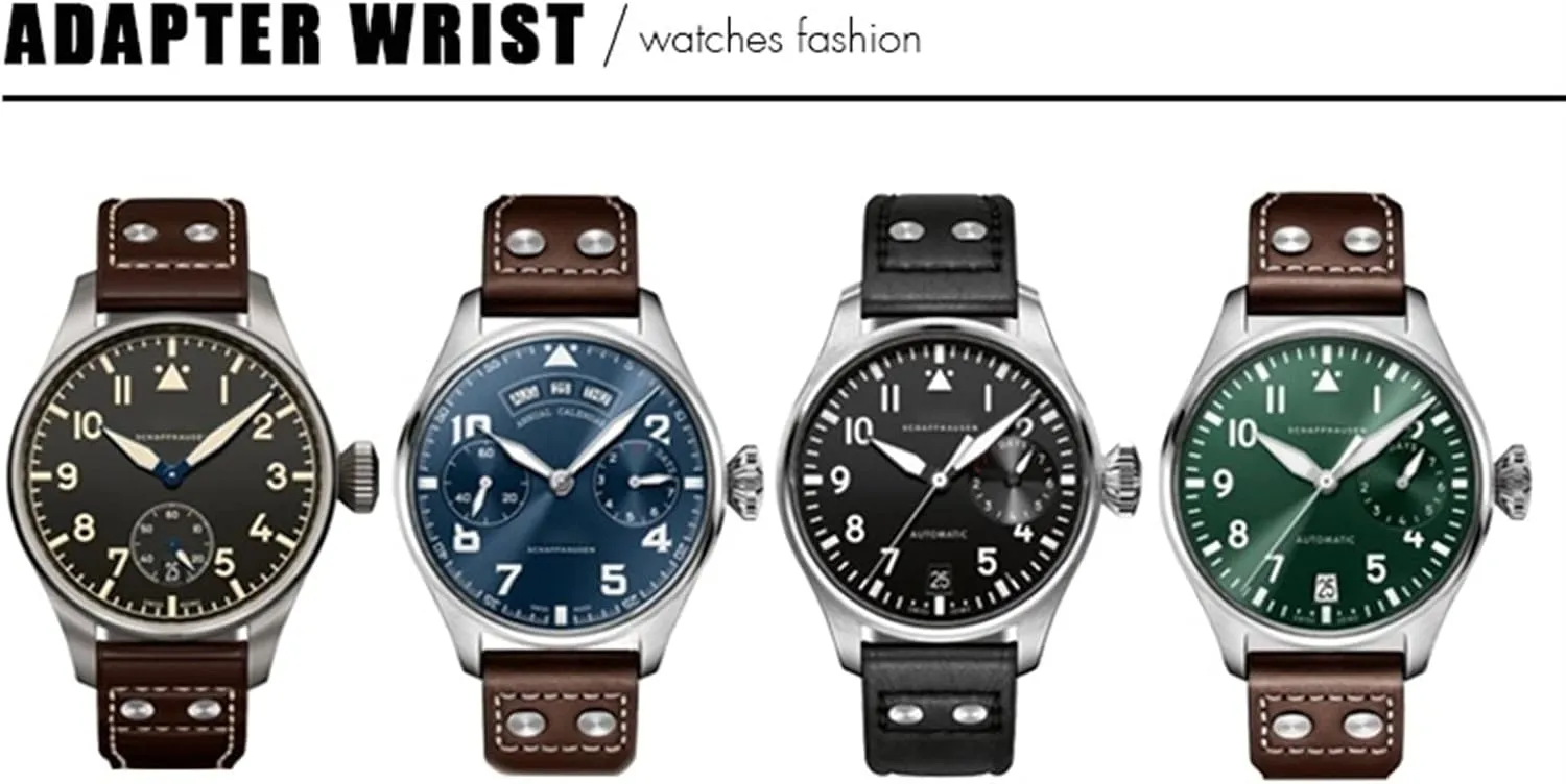 Leather Strap (Color : Brown White, Size : Without Buckle) 21mm Rivets Genuine Leather Watchband Fit for harmfully immature issue client police IWC Big Pilot TOP Gun Watch IW3777 Calfskin 