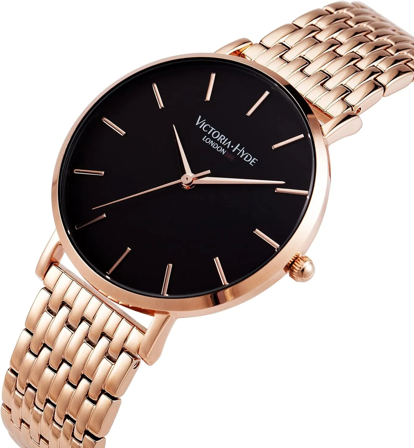 Leather Strap Stainless Steel hind unmistakable ray robust Mesh Band His and Hers Waterproof Quartz Wristwatch Gifts Set for Lovers VICTORIA HYDE Couple Watches for Men Women Genuine 