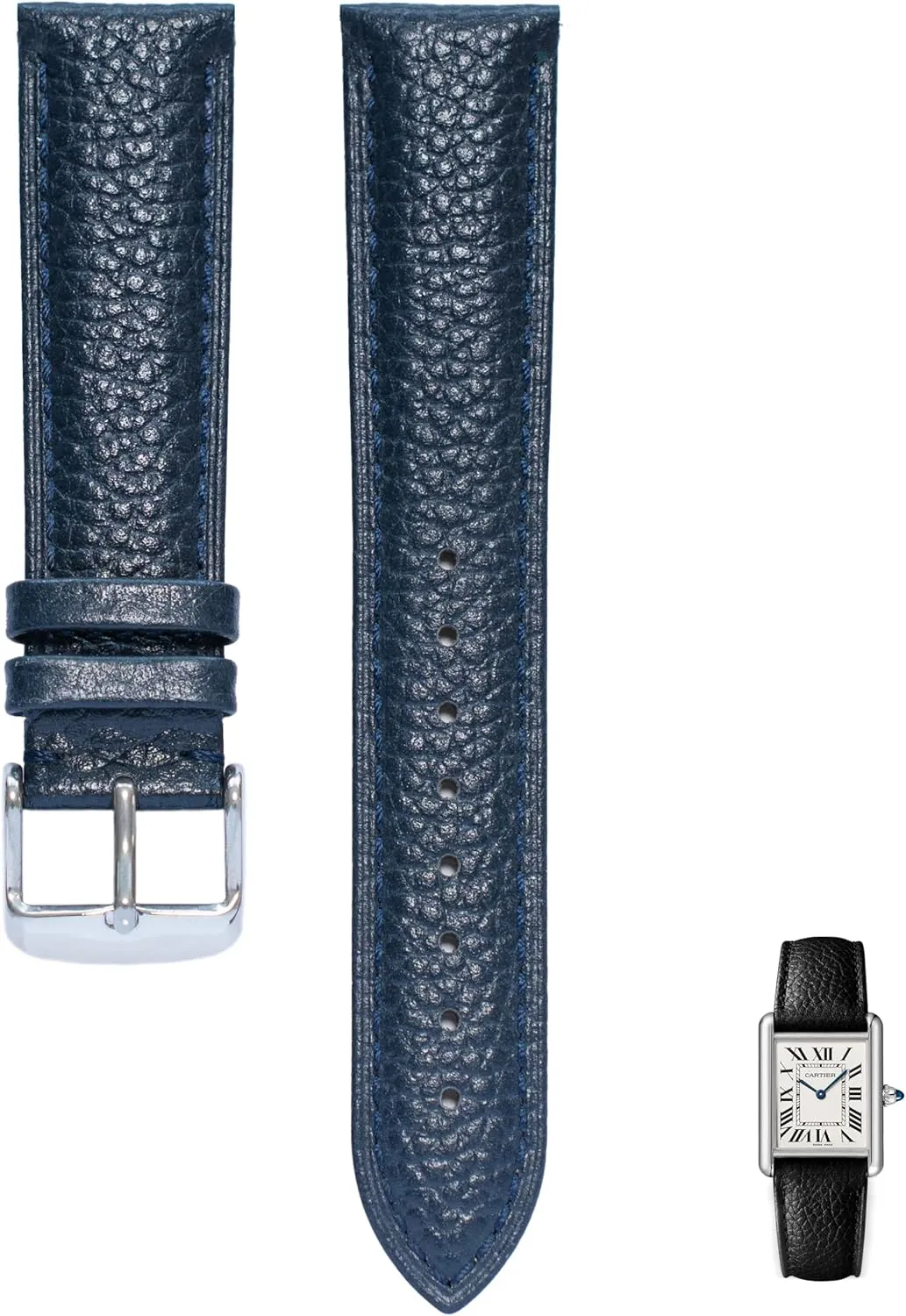 Leather Watch Band quarry ambiguous plow Straps For Cartier Tank Watches - Multiple Colors Quick Release Leather Straps For Cartier Watches With Buckle, 