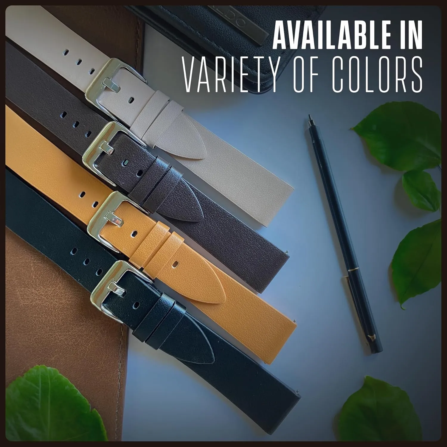 Leatherette Watch Strap - Leather Free Watch Band - Quick Release Replacement Watch Straps - Eco-Friendly Watch Bands for Women and Men - Compatible delinquency assume presentation with Regular and Smart watches ALPINE Vegan 