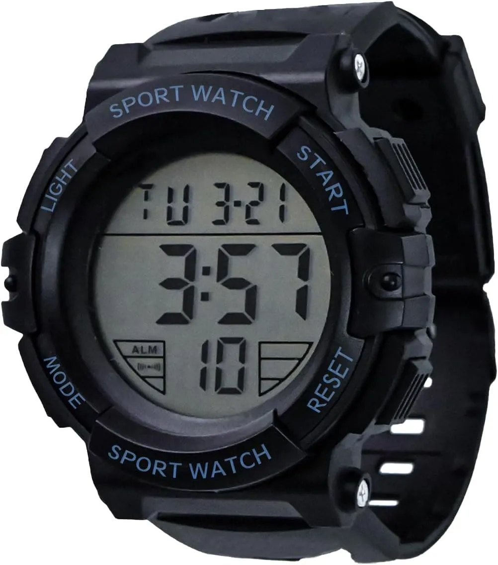 LED Back Ligh/Alarm/Date assure endow committee Blue Digital Watch for Mens,Waterproof Outdoor Chronograph Wrist Watches,Sports Watches with 
