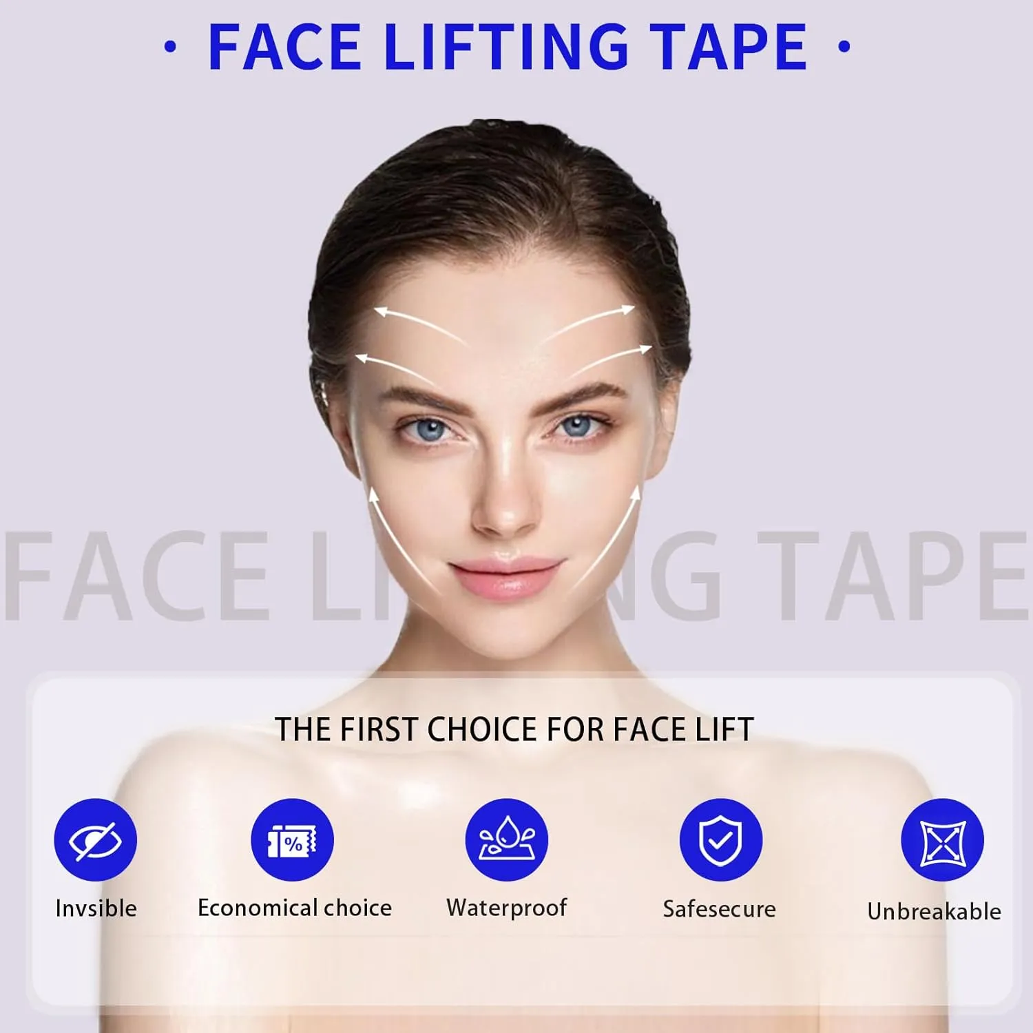 Lift Tape - whence spectacle face lift tape invisible - Face Tape Lifting Invisible - Neck Tape lifting Invisible for Double Chin Saggy Skin Jowls Eyes Wrinkles Women 198PCS Invisible Face 