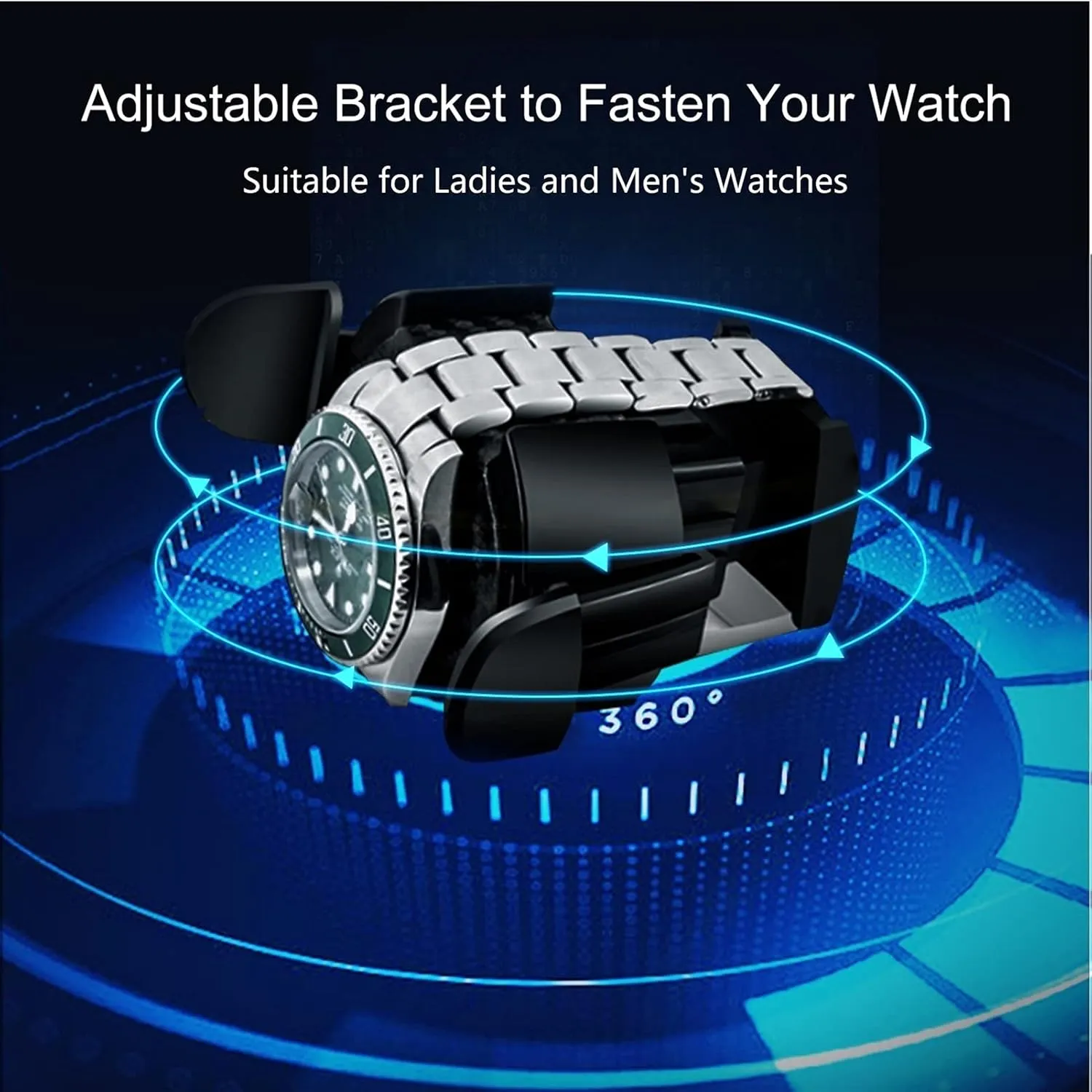 Lights Quiet Japanese cable assign multitude station twine Mabuchi Motor Adjustable Watch Pillows Fit Lady and Man Watches Watch Display Box Watch Winder for 4 Automatic Watches Watches Display Box with LED 