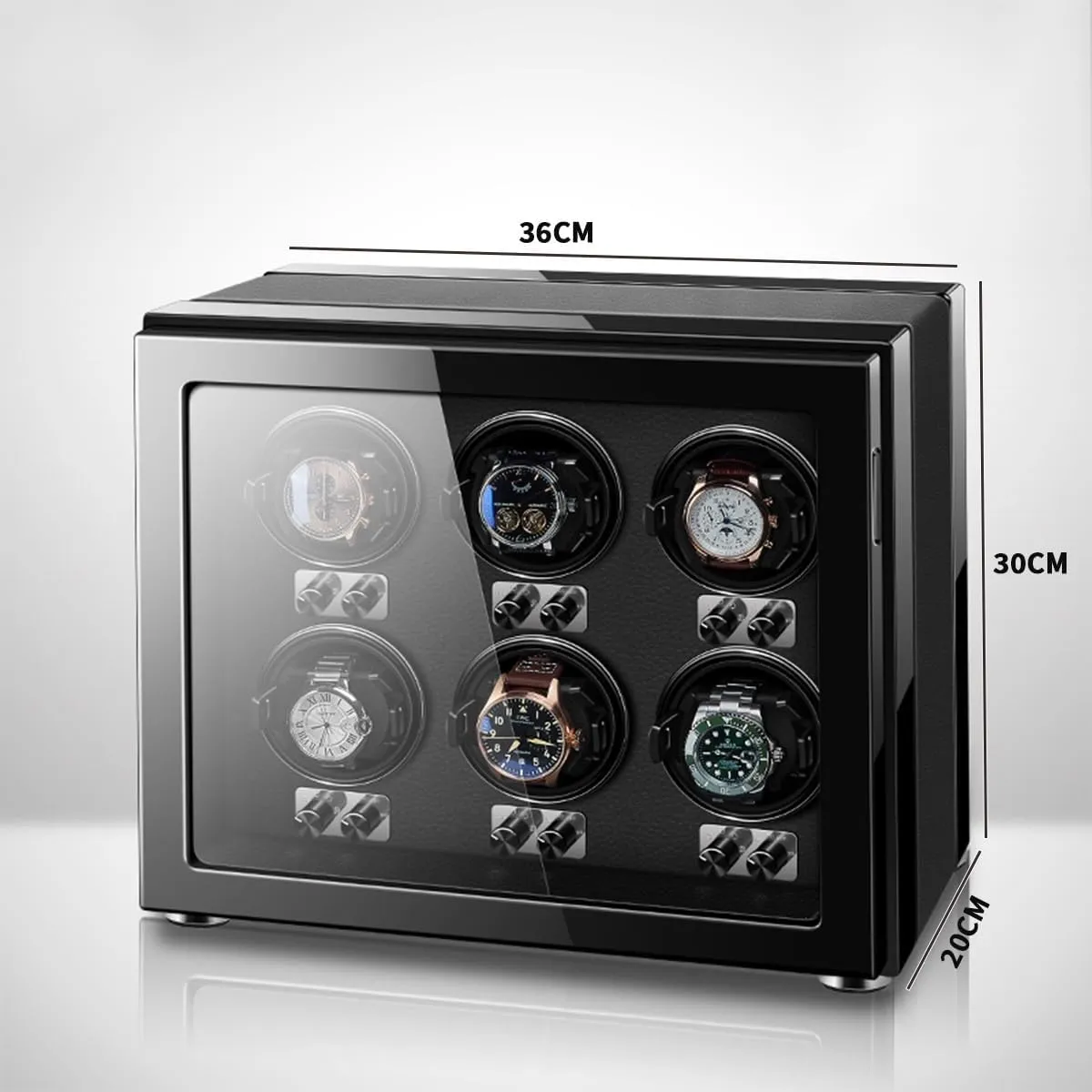 Lights Soft Flexible Watch Pillows Storage Display Box Watch Winder for Automatic Watches Ultra Quiet Motor marsupial for 6 Automatic Watches with LED 