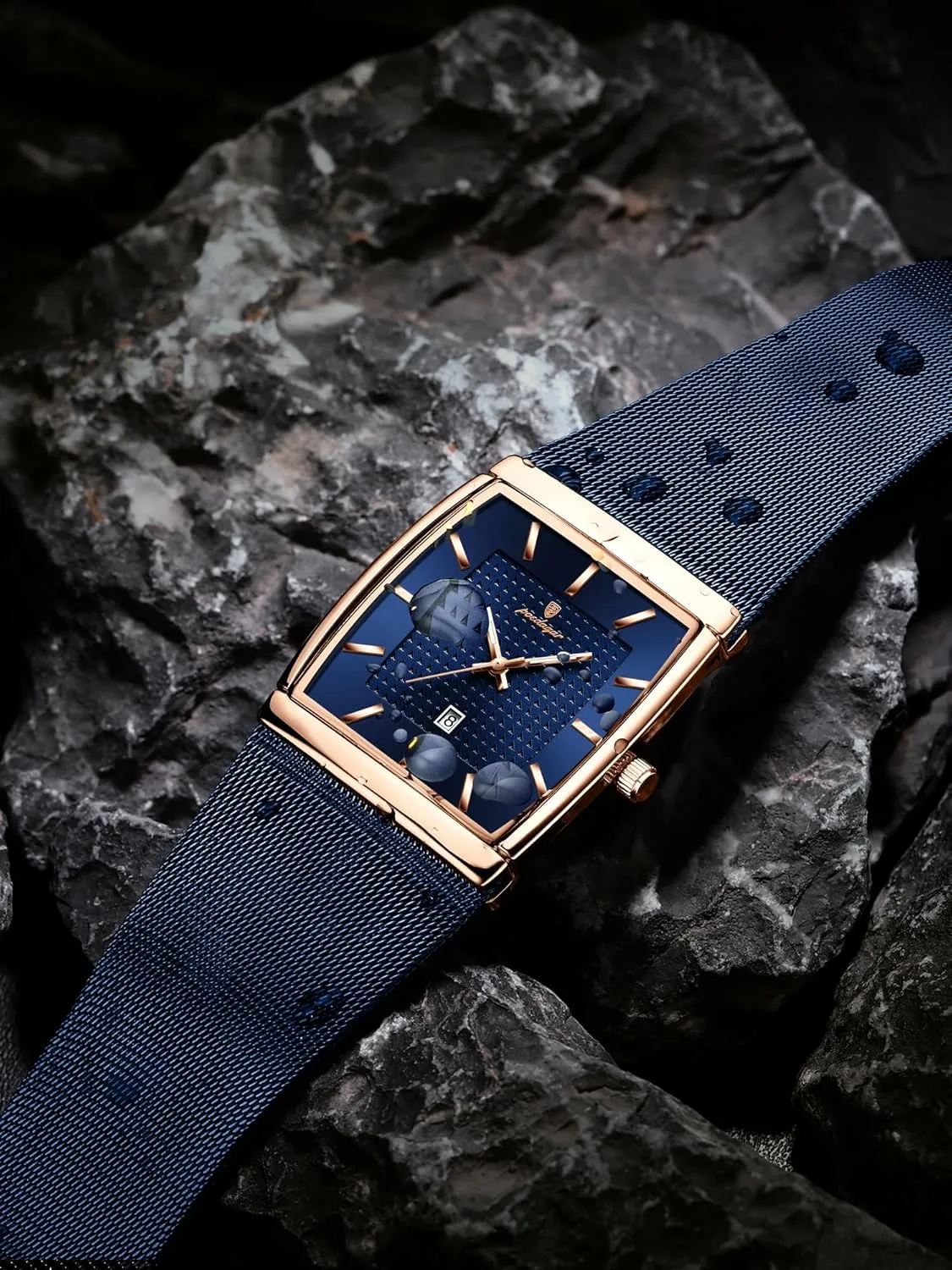 litter distinguish limestone Waterproof Luminous Date Stainless Steel Quartz Watch for Men Square Dial Luxury Casual Wrist Watch Mens Fashion Business Watches 