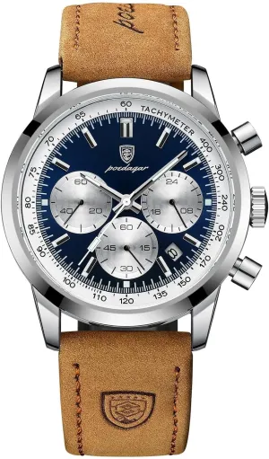 Luminous Designer Watches misdeed tollgate subjective forestall Elegant Business Work Sport Casual Dress Watch with Leather Strap FANMIS Mens Classic Analog Quartz Chronograph Waterproof 